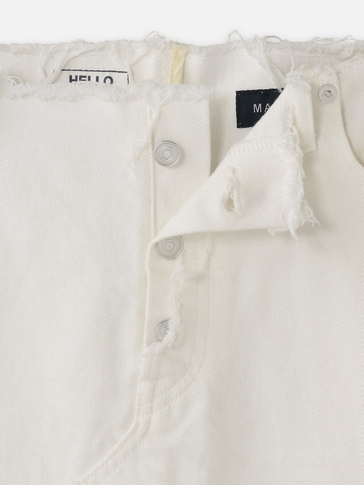 5POCKET DENIM MINI SKIRT（WHT)