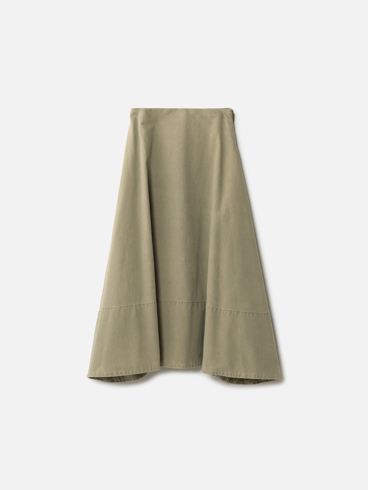 JUPE MI-LONGUE ÉVASÉE EN SATIN À DOS ÉLASTIQUÉ