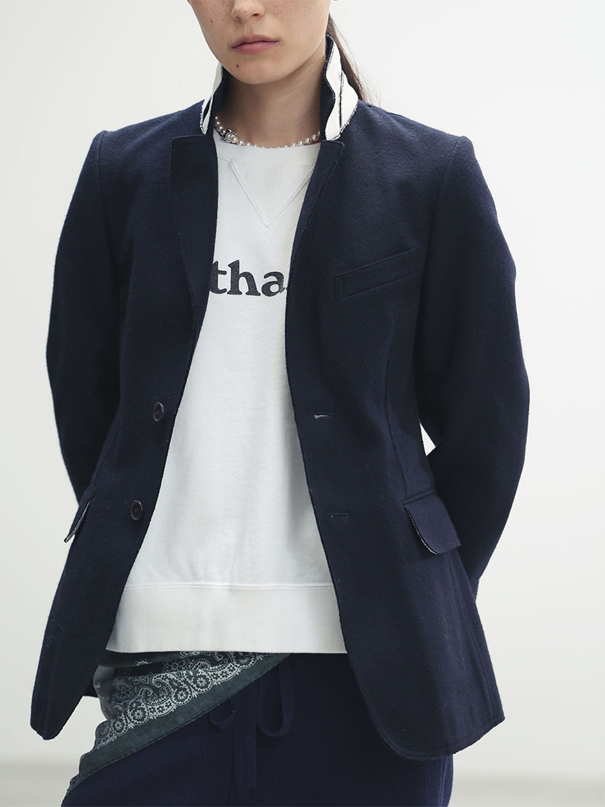 VESTE SIMPLE COL MONTANT
