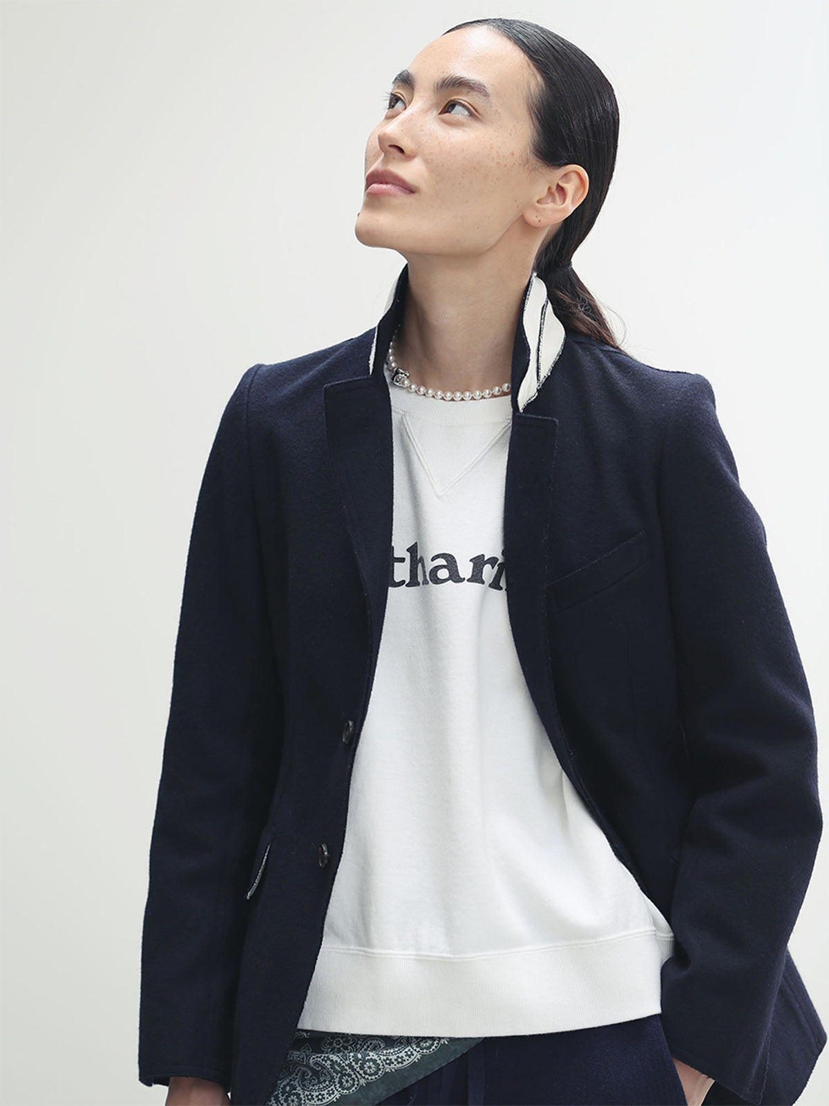 VESTE SIMPLE COL MONTANT