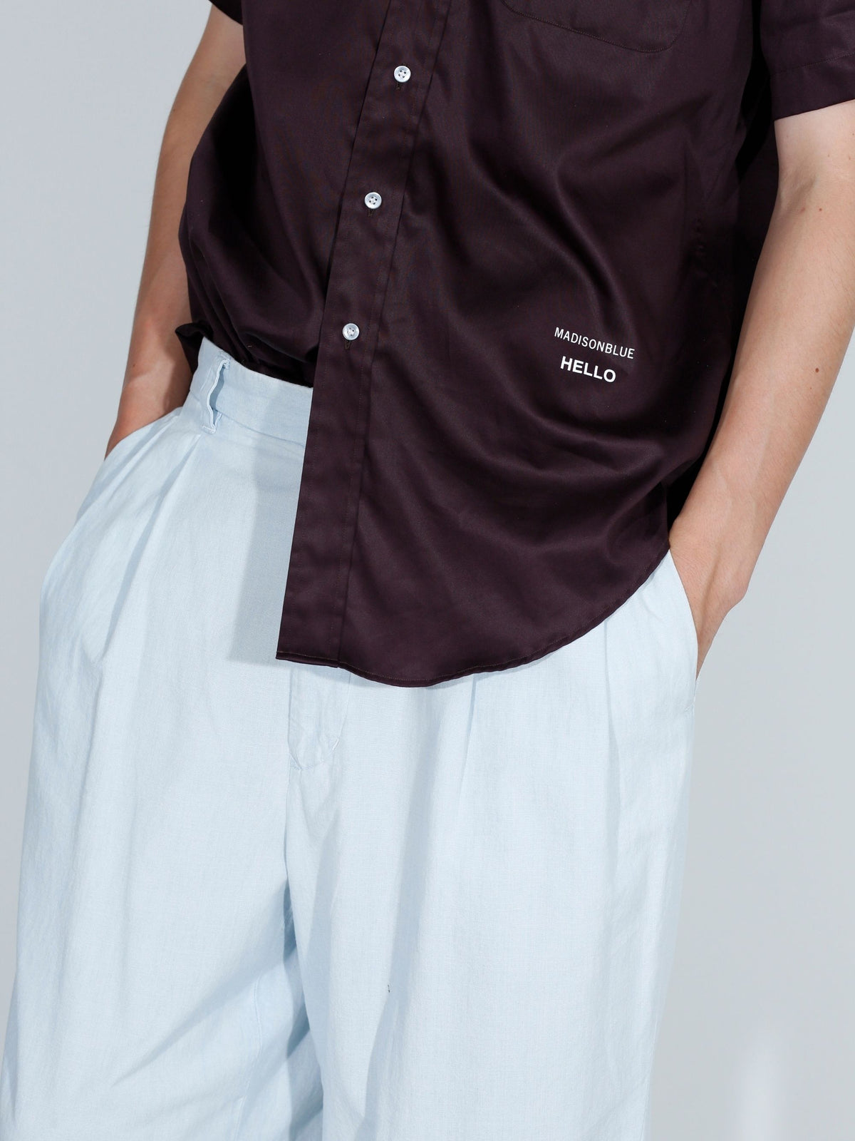TRANE CHEMISE H/S SATIN