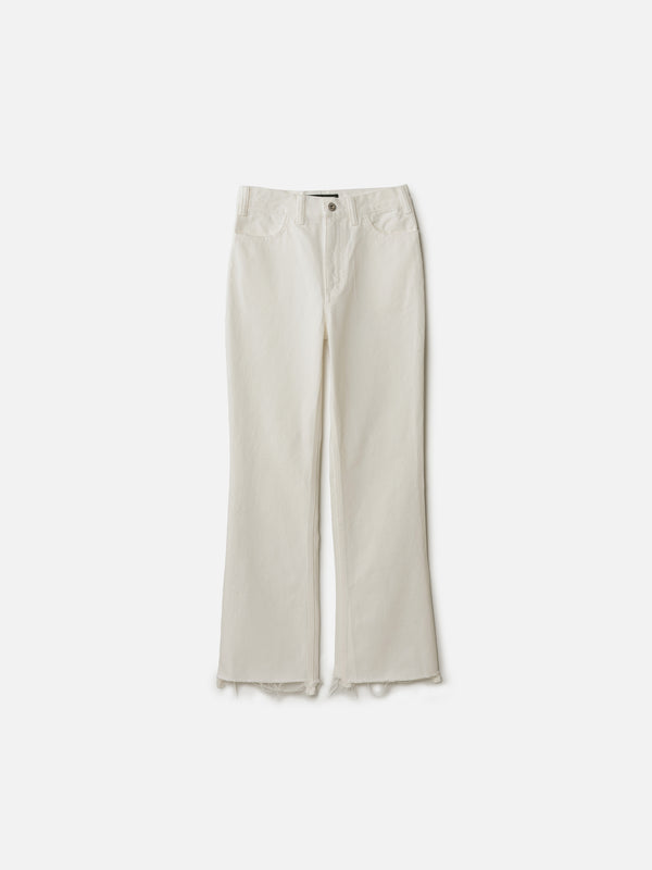 PANTALON FLARE COUPÉ À L'OURLET