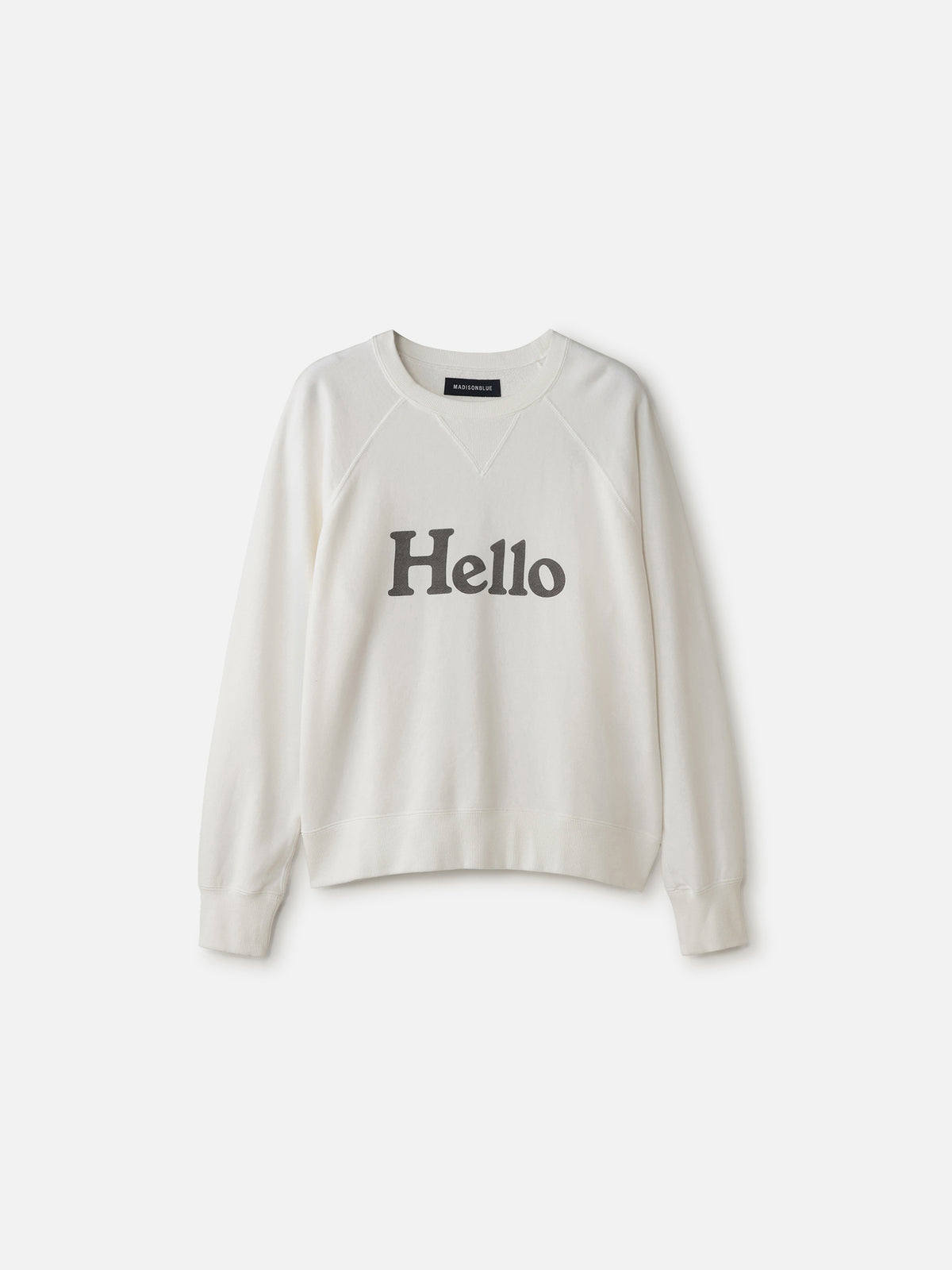 HELLO SWEAT TEINT EN MOLLETON MANCHES LONGUES