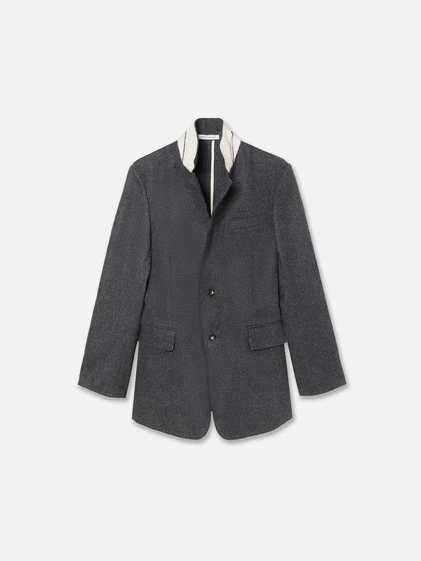 VESTE UNIE À COL MONTANT HOMME