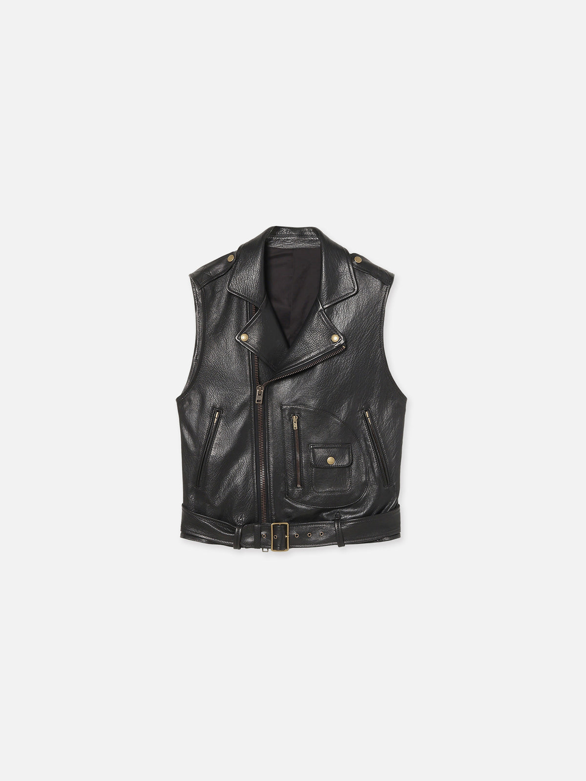 GILET EN CUIR DE MOTARD