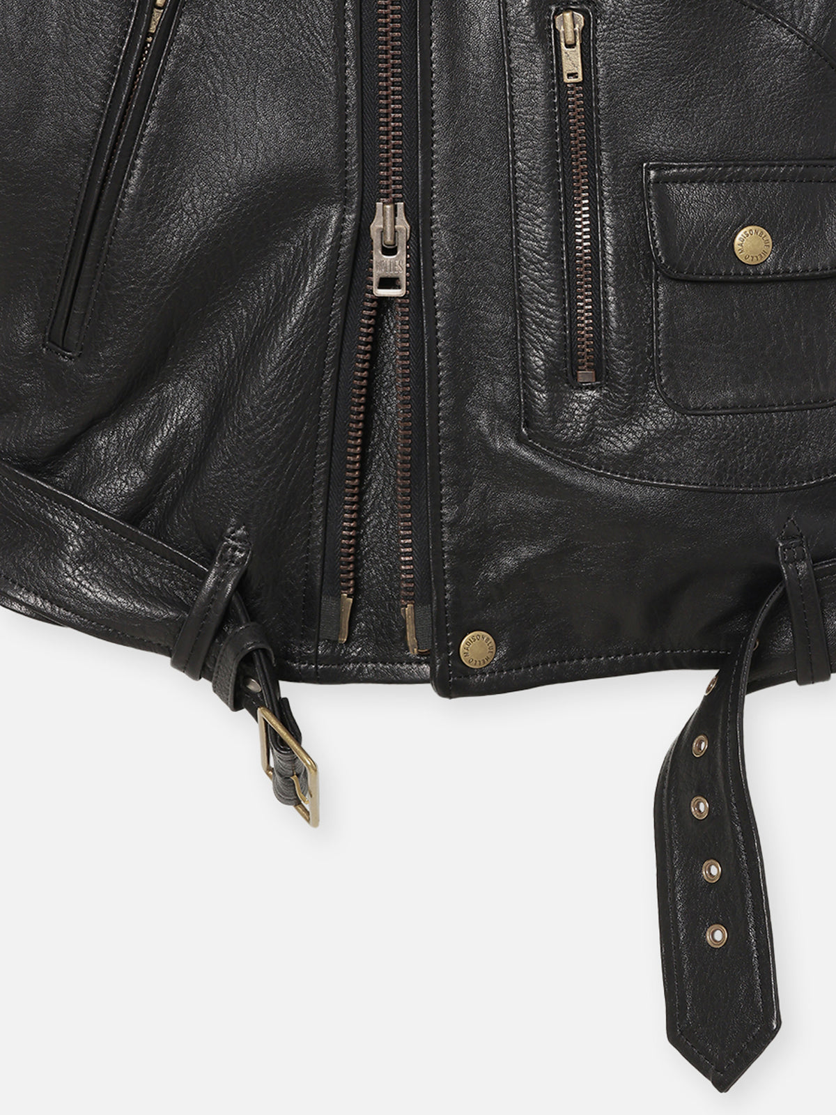 GILET EN CUIR DE MOTARD