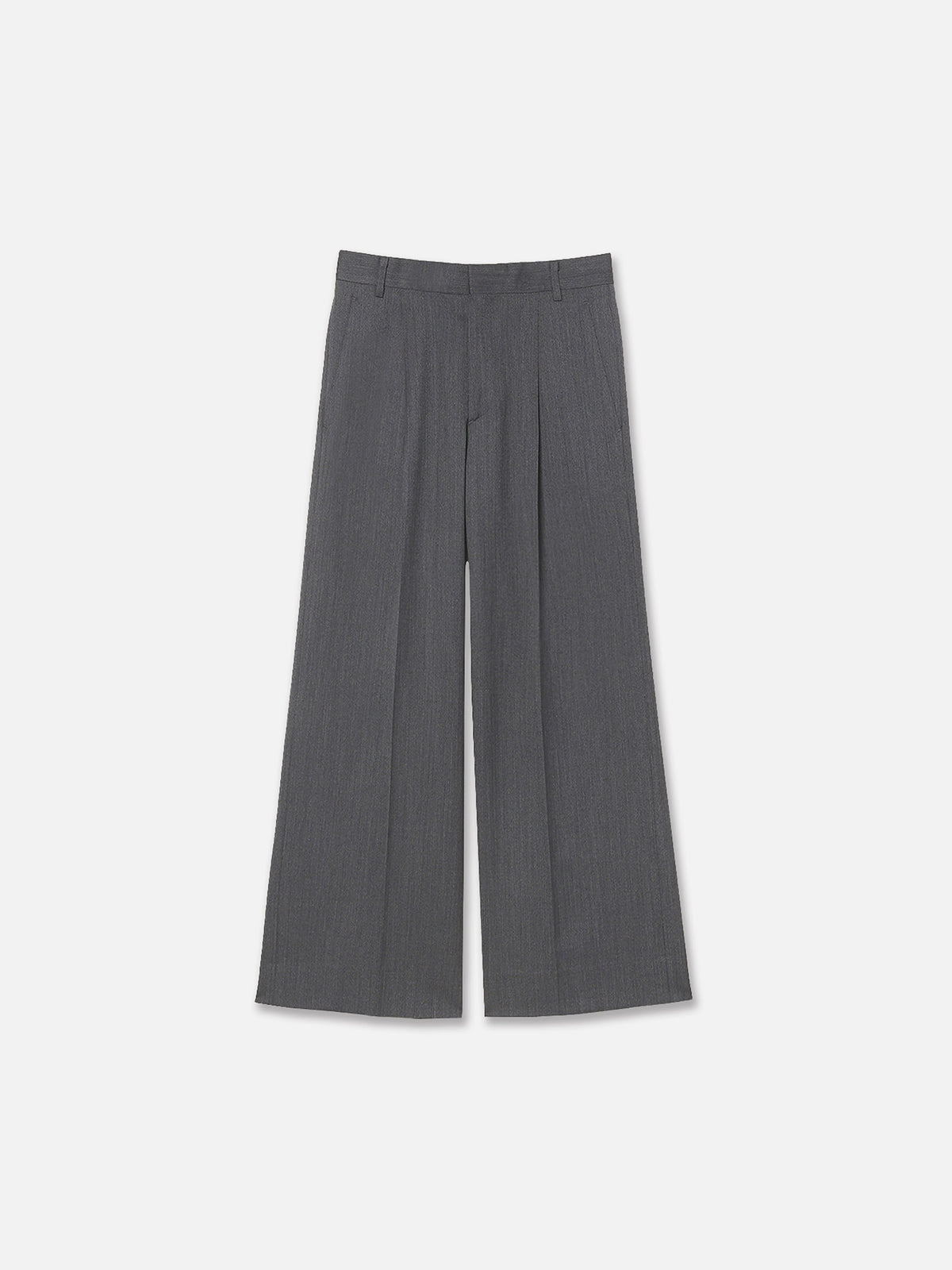 WIDE TUCK PANTS HERRINGBONE