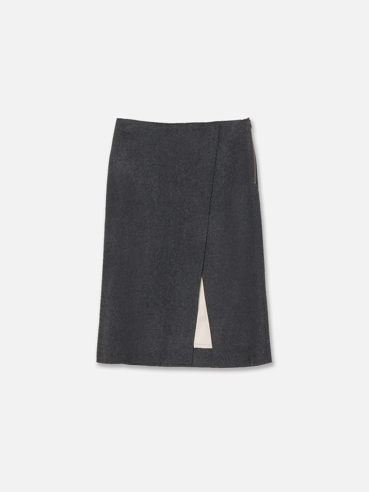 VISIBLE LINING WRAP SKIRT