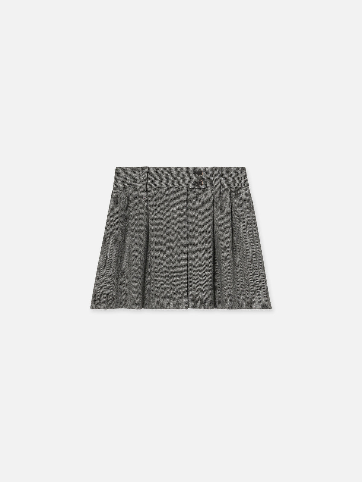 SLACKS REMAKE MINI SK HERRINGBONE