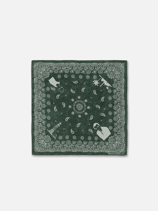 FOULARD LARGE MOTIF PAISLEY GRAPHIQUE