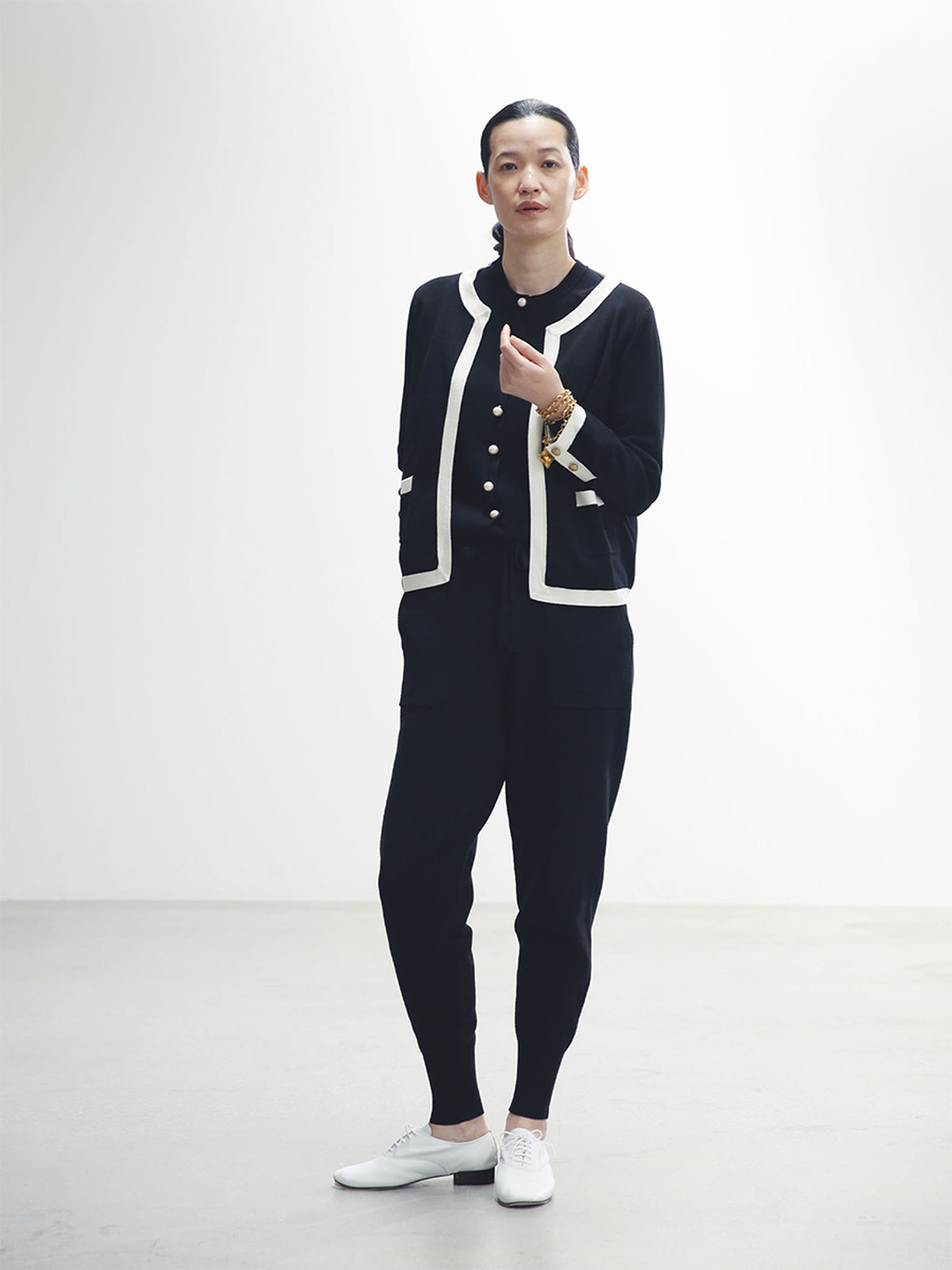 Veste courte sans col