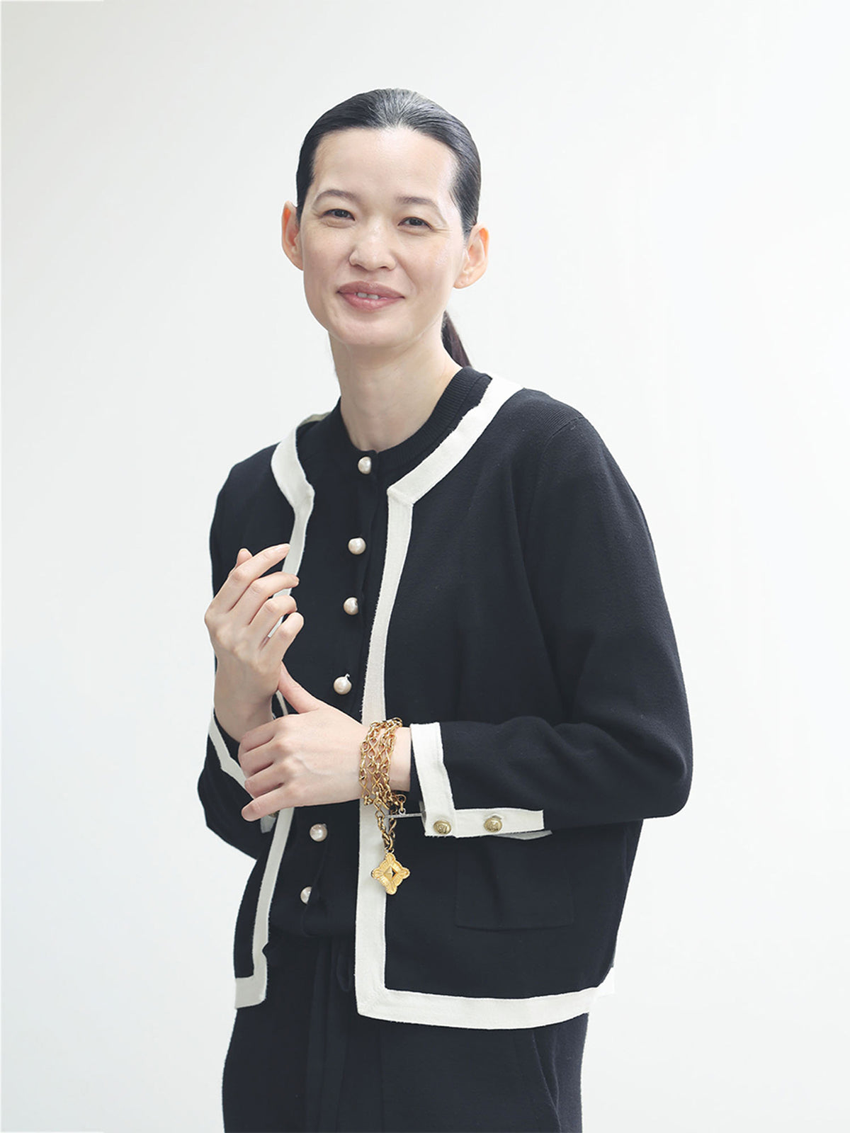 Veste courte sans col