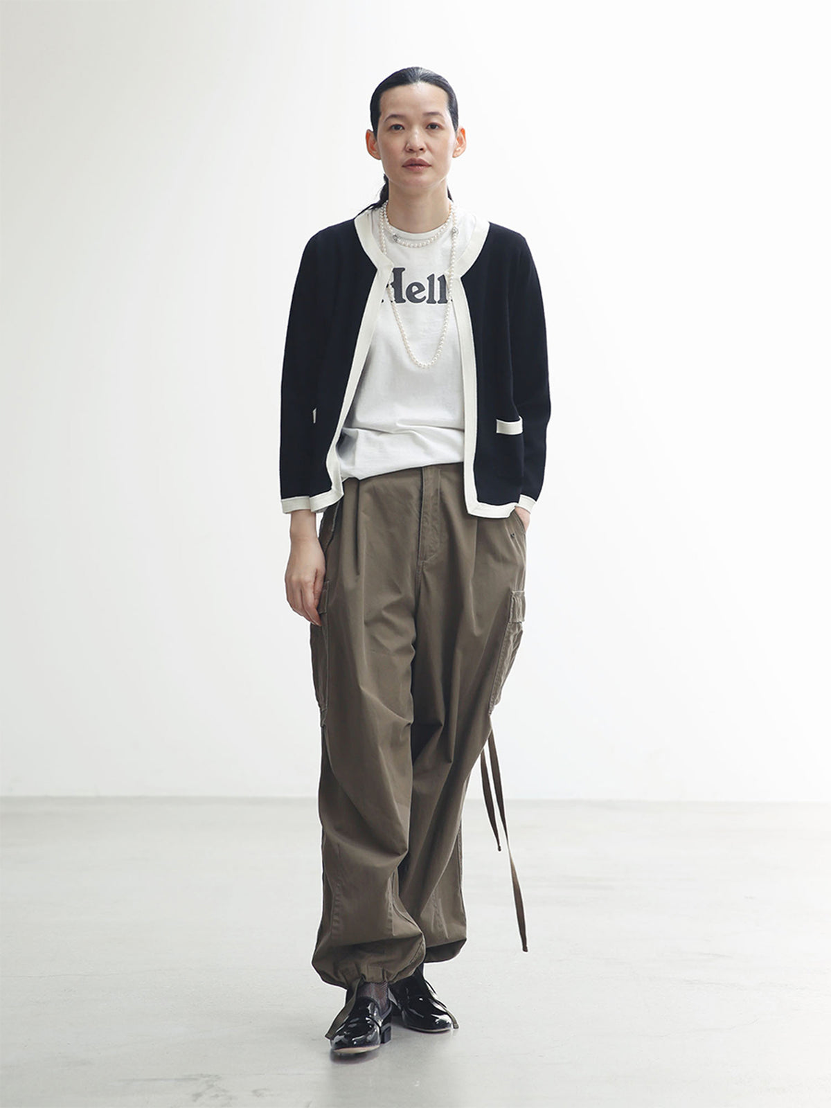 Veste courte sans col