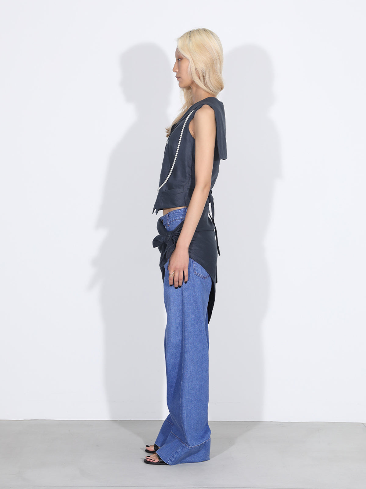 BAGGY FLARE PANTS DENIM